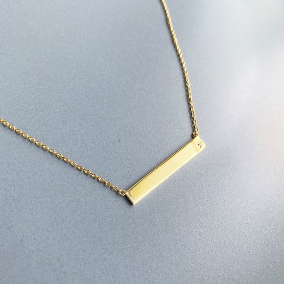 New ADORNIA Diamond Bar Necklace 0.01 ctw - Picture 2 of 5